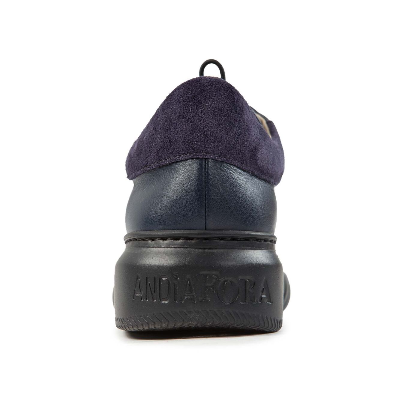 sneakers LIBI CUT in pelle blu dietro