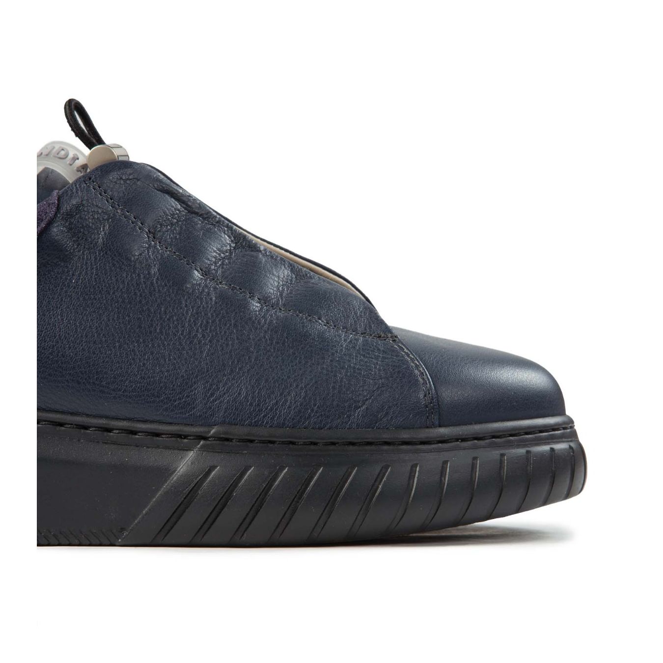 sneakers LIBI CUT in pelle blu  punta