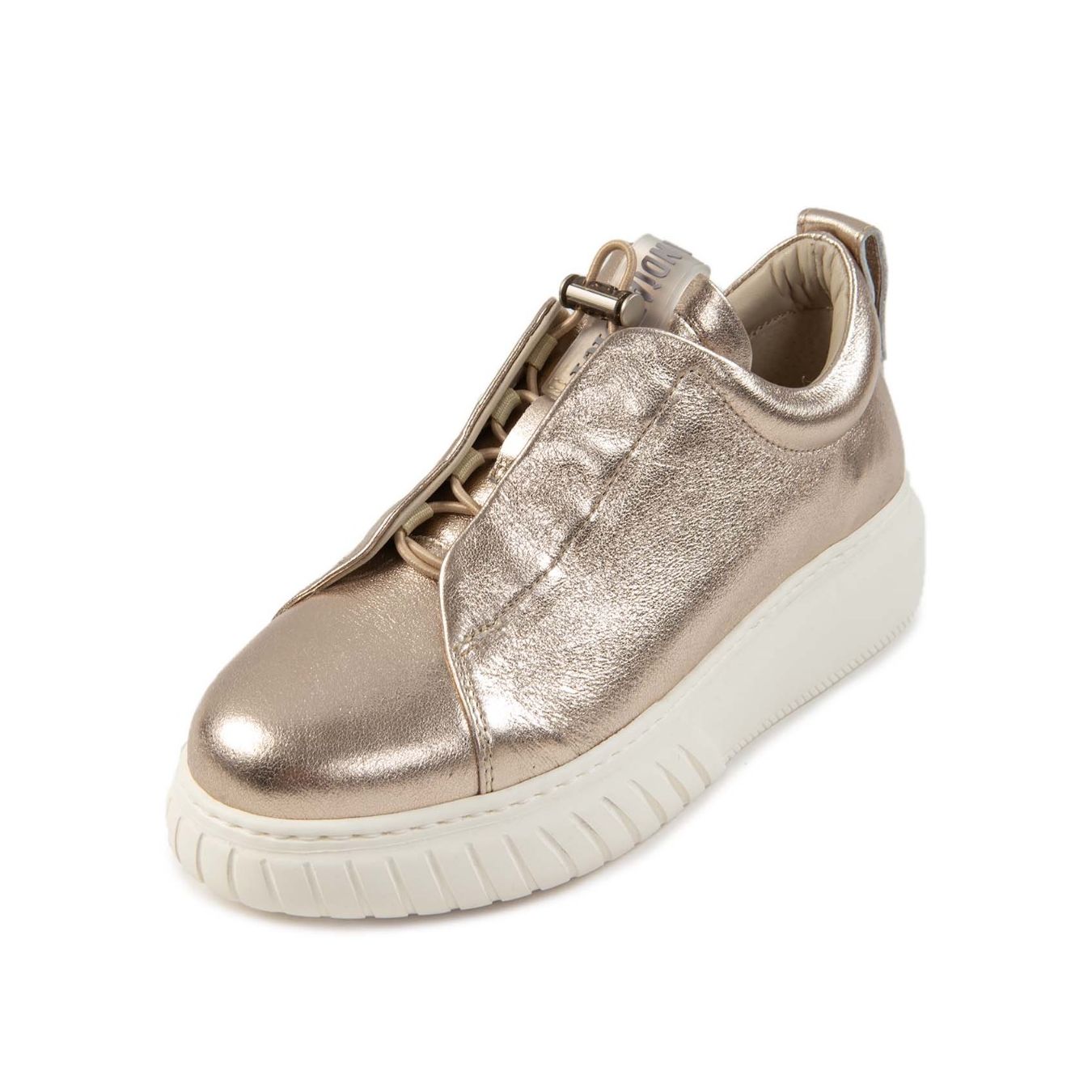 sneakers LIBI in pelle laminata vaniglia andia fora