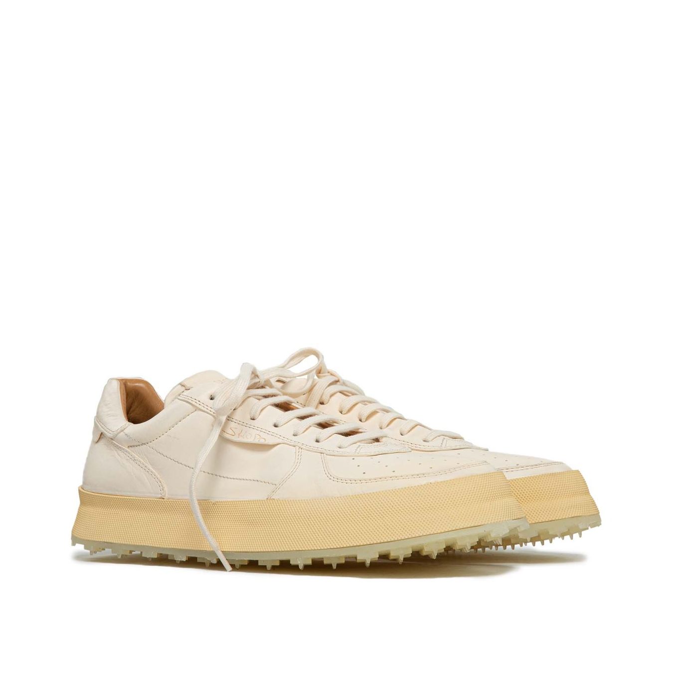 sneakers in pelle panna shoto