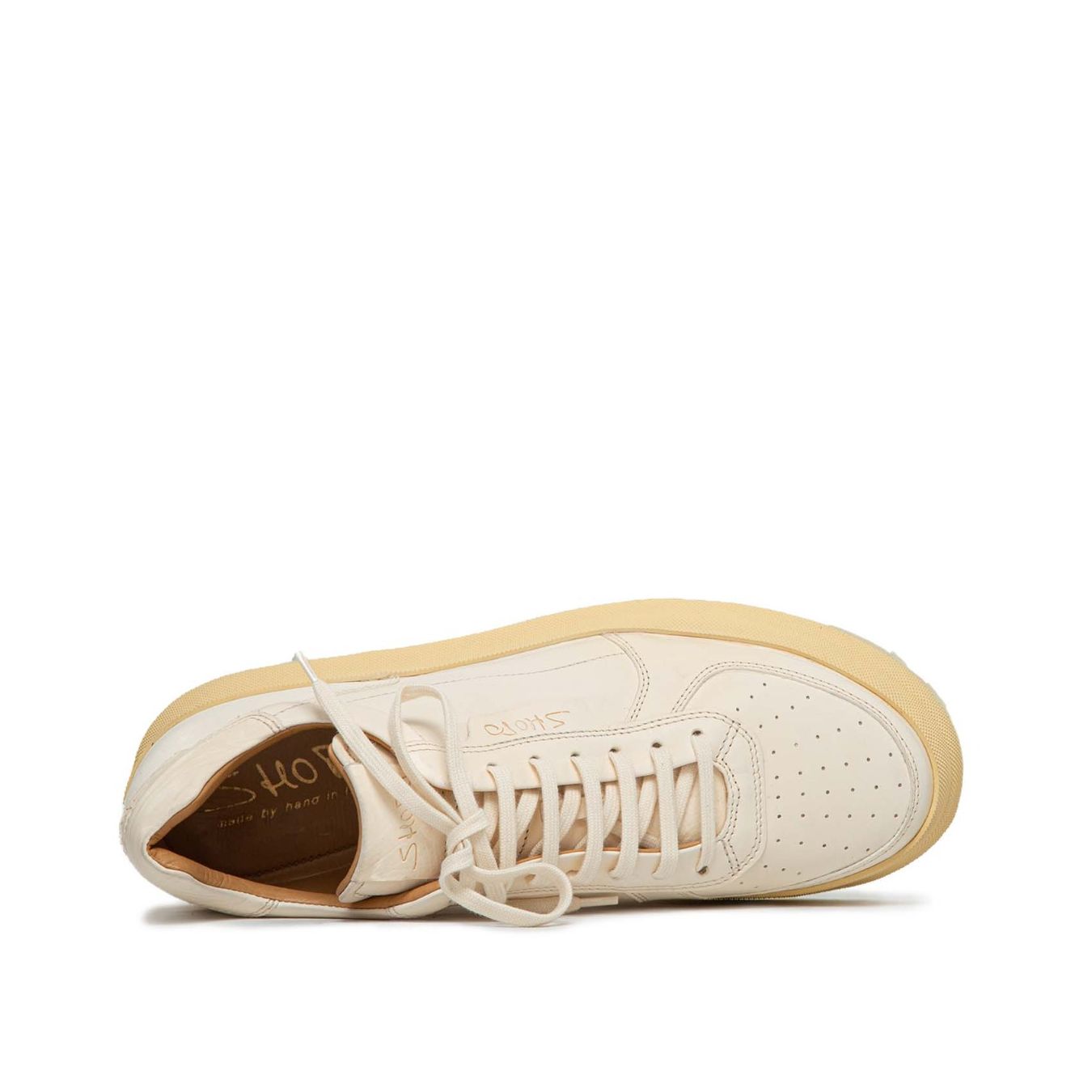 sneakers in pelle panna shoto