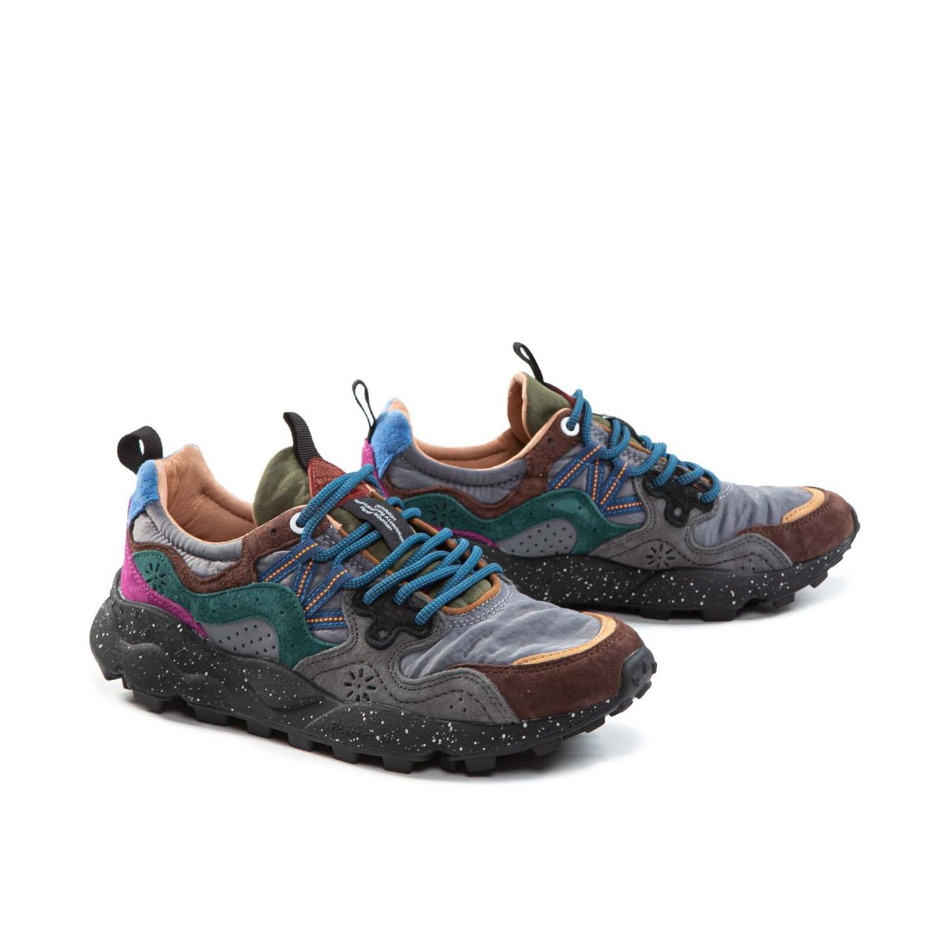 sneakers YAMANO con inserti grigio antracite  lato