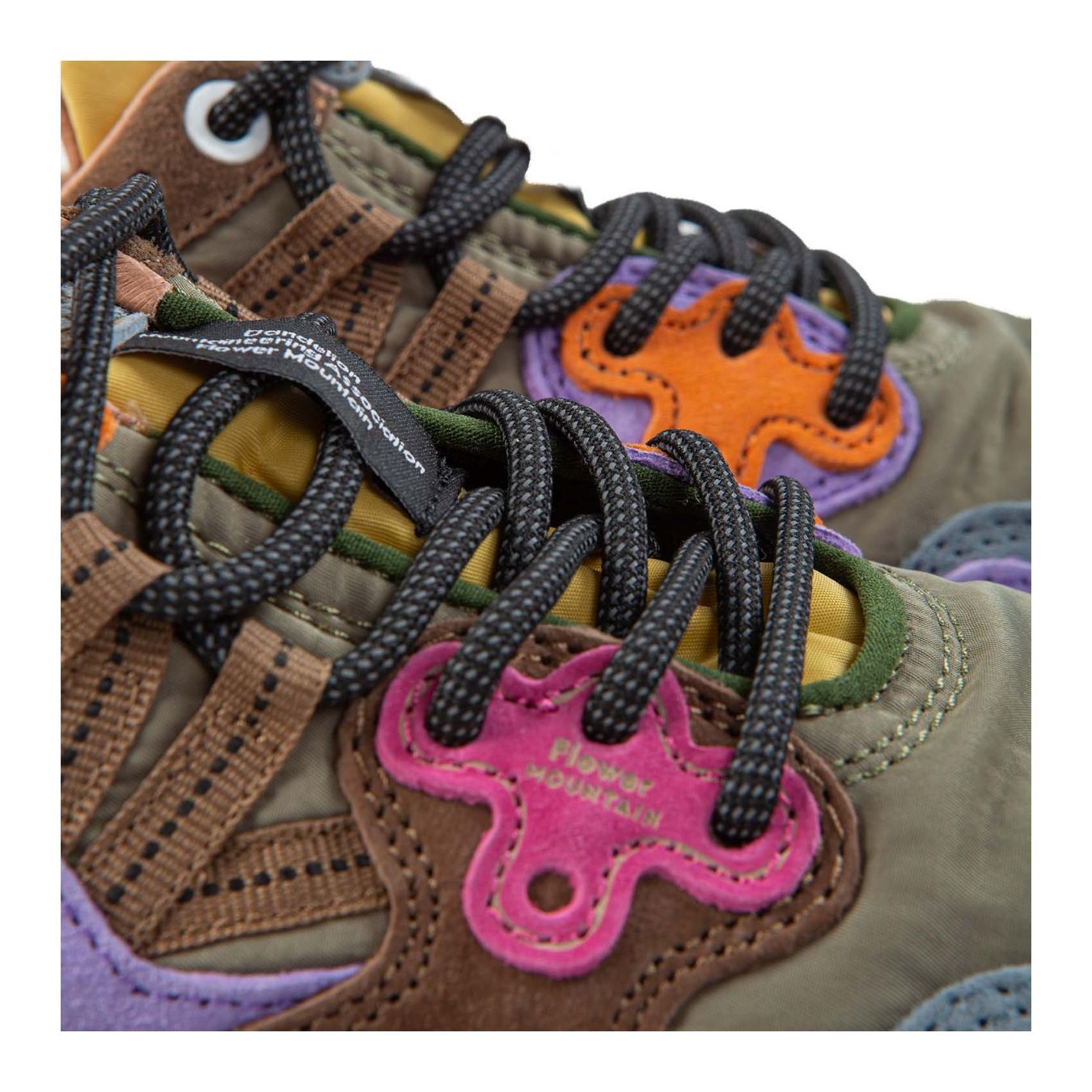 sneakers YAMANO con inserti kaki  lacci