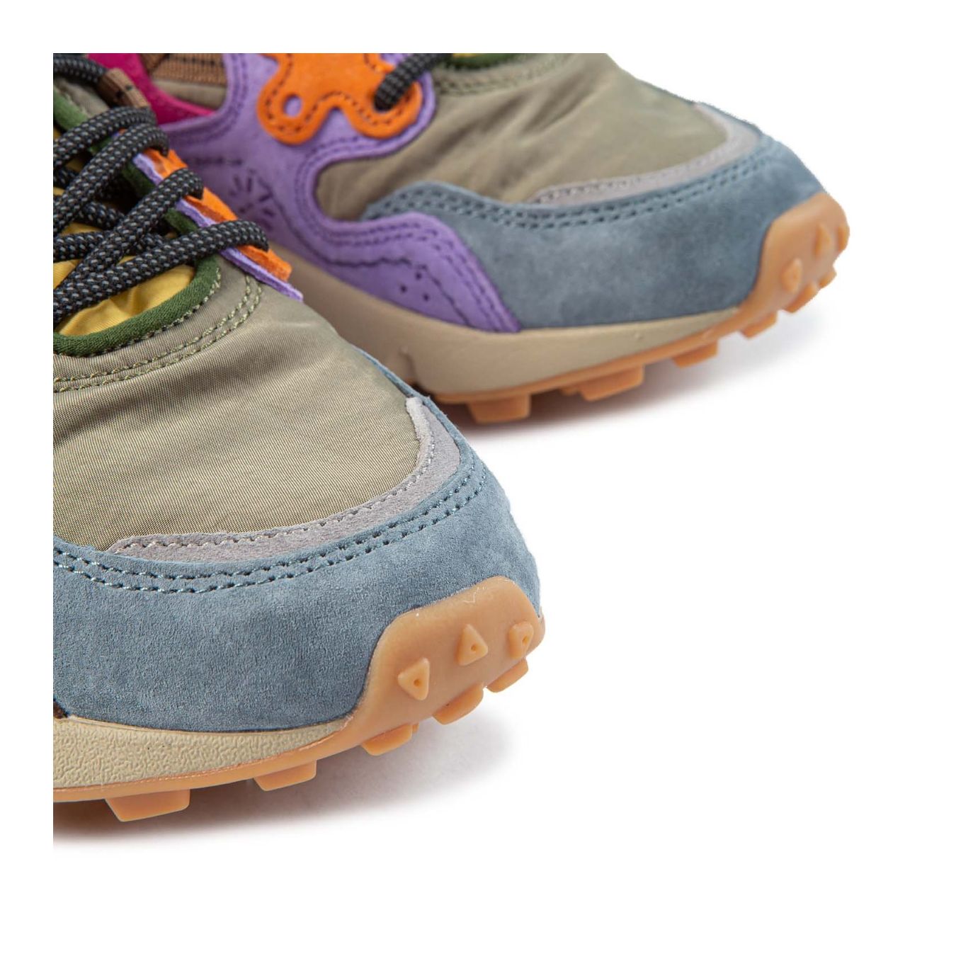 sneakers YAMANO con inserti kaki  davanti