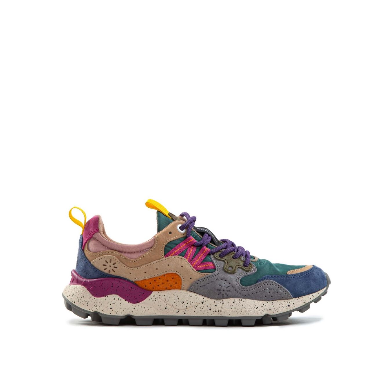 sneakers YAMANO con inserti verde petrolio 
