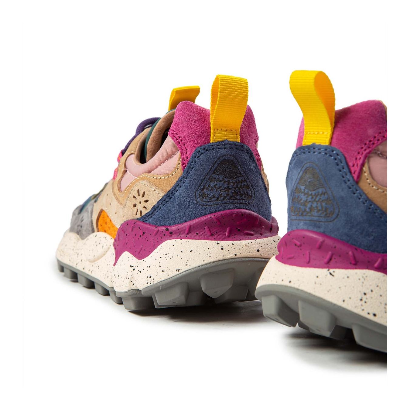 flower mountain sneakers YAMANO con inserti verde petrolio  dietro