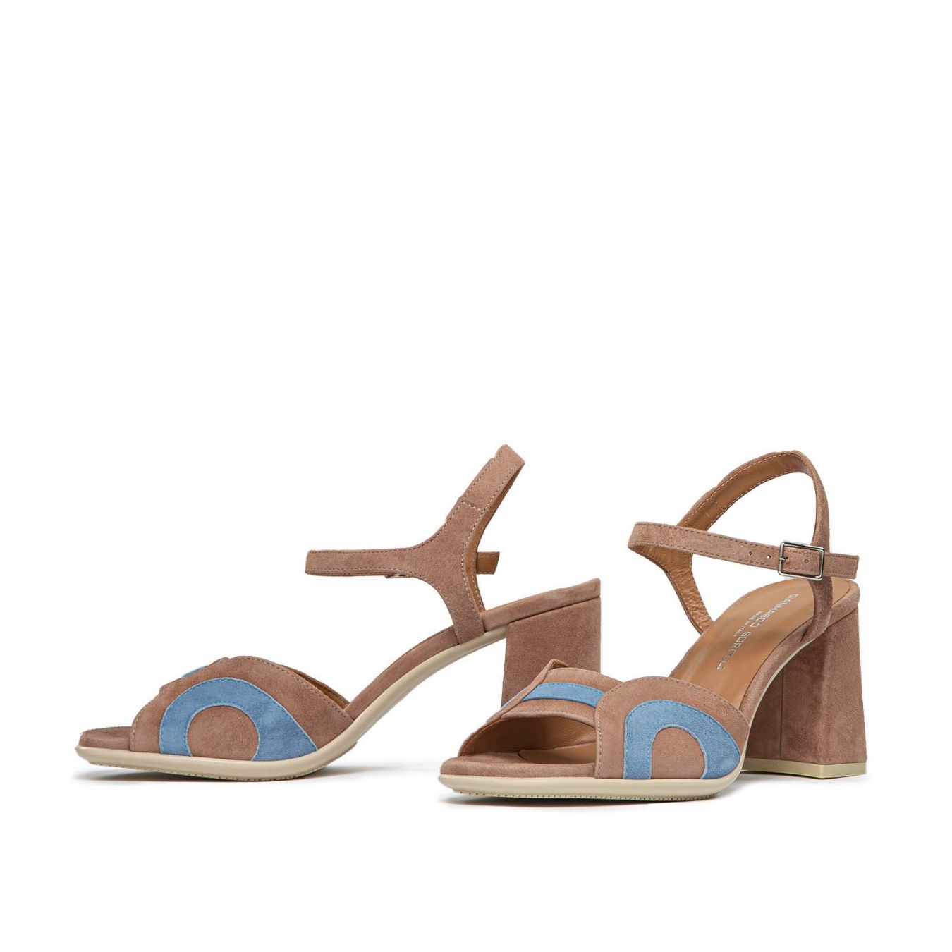 sandali in camoscio FLEA con inserti jeansgianmarco sorelli scarpe