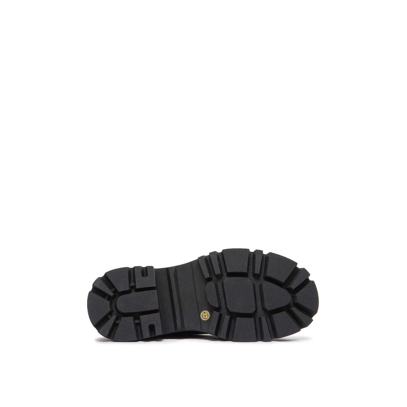 suola stivale nero carrarmato in pelle 