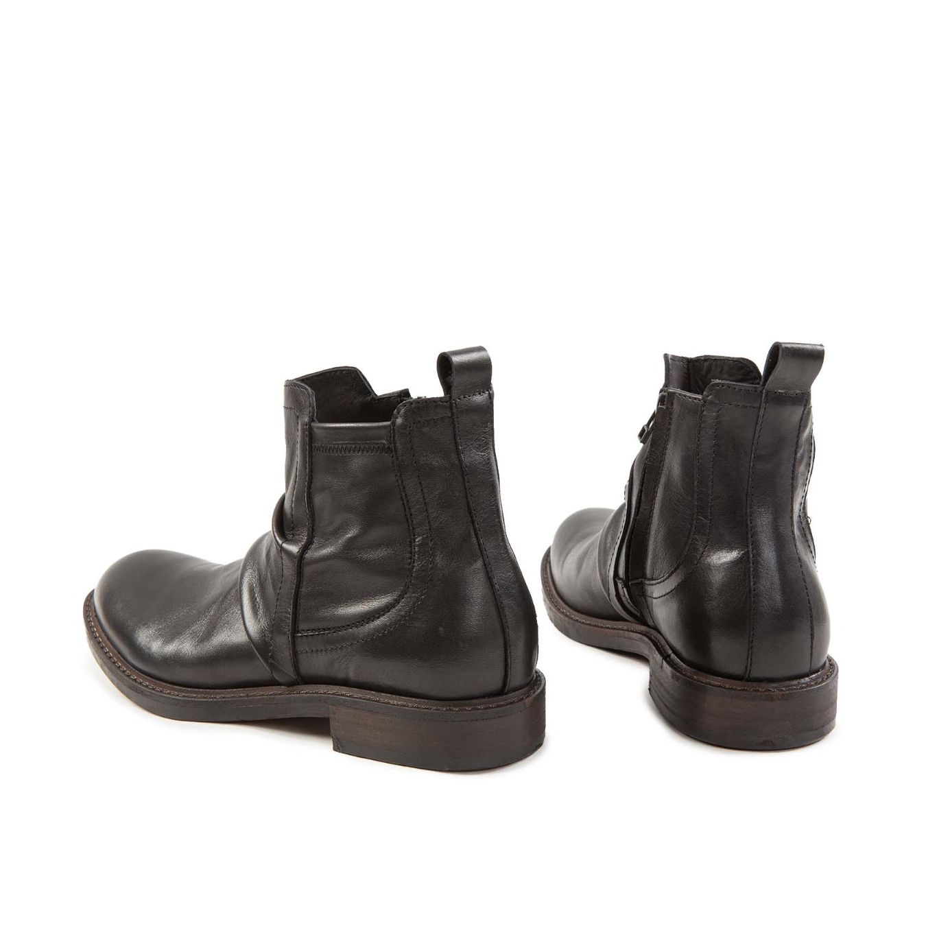 stivaletti BEATLES in pelle nera dietro