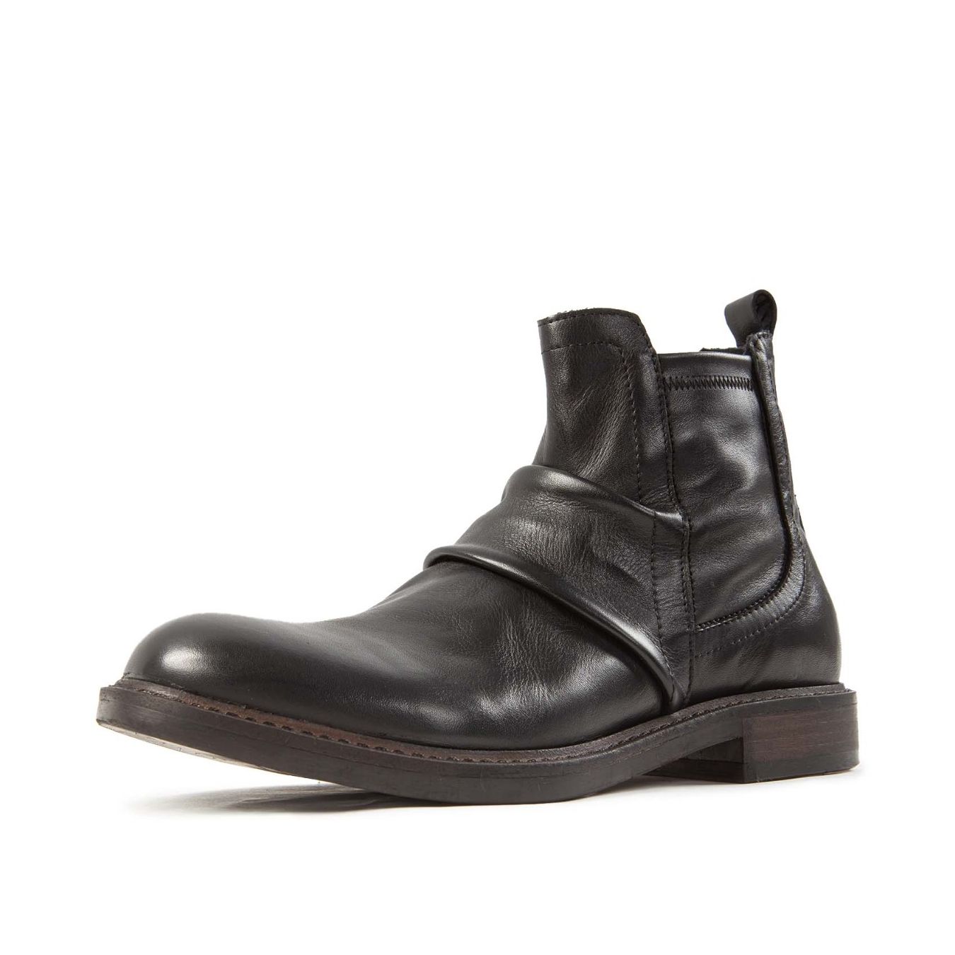 stivaletti BEATLES in pelle nera profilo