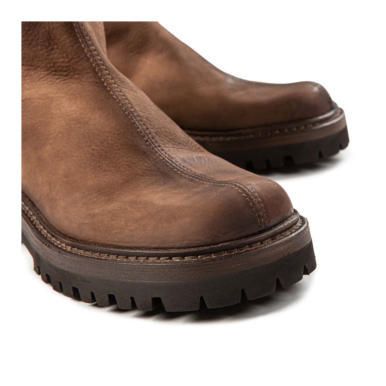 stivaletto cerniera retro testa di moro  punta