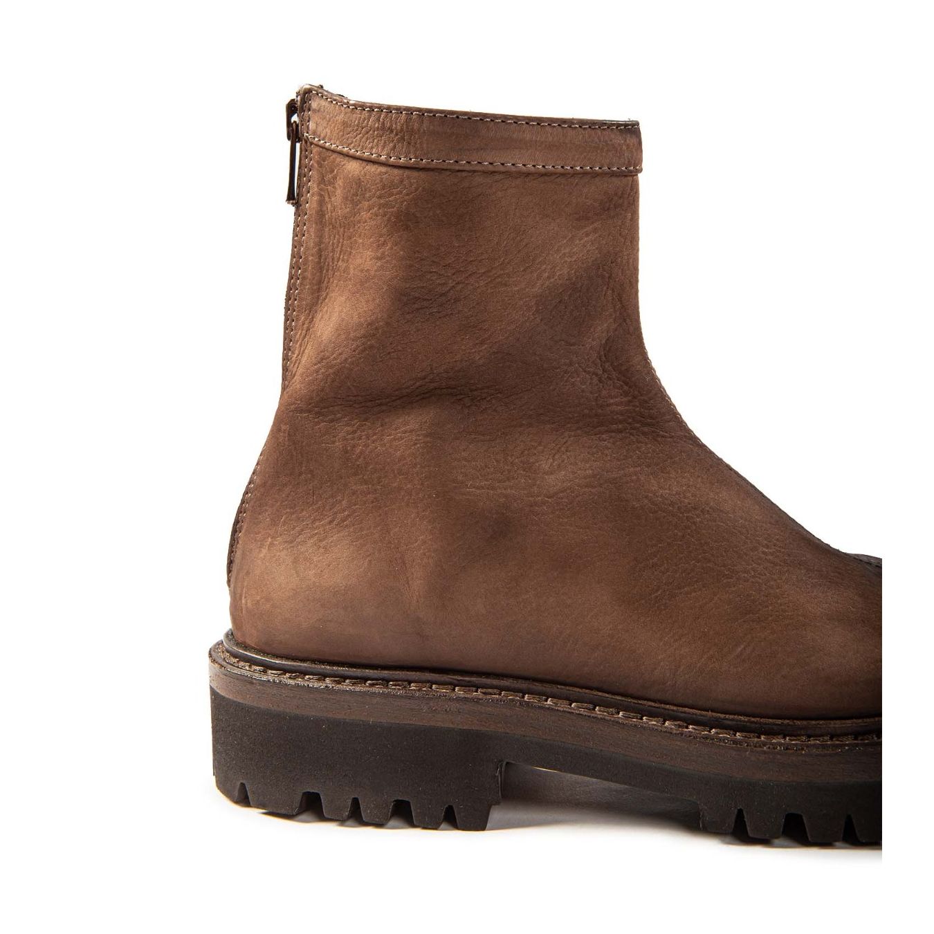 stivaletto cerniera retro testa di moro  zip