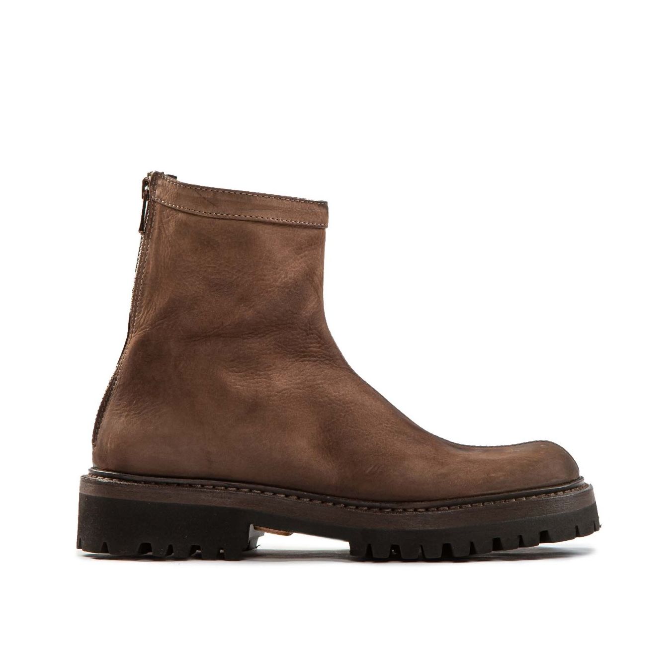 stivaletto cerniera retro testa di moro 