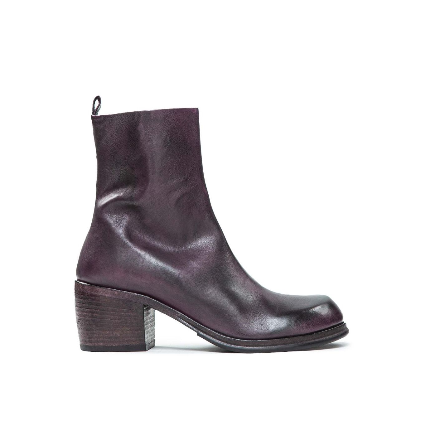 stivaletto pelle viola
