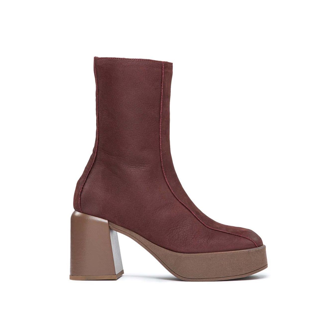 stivaletto camoscio bordeaux