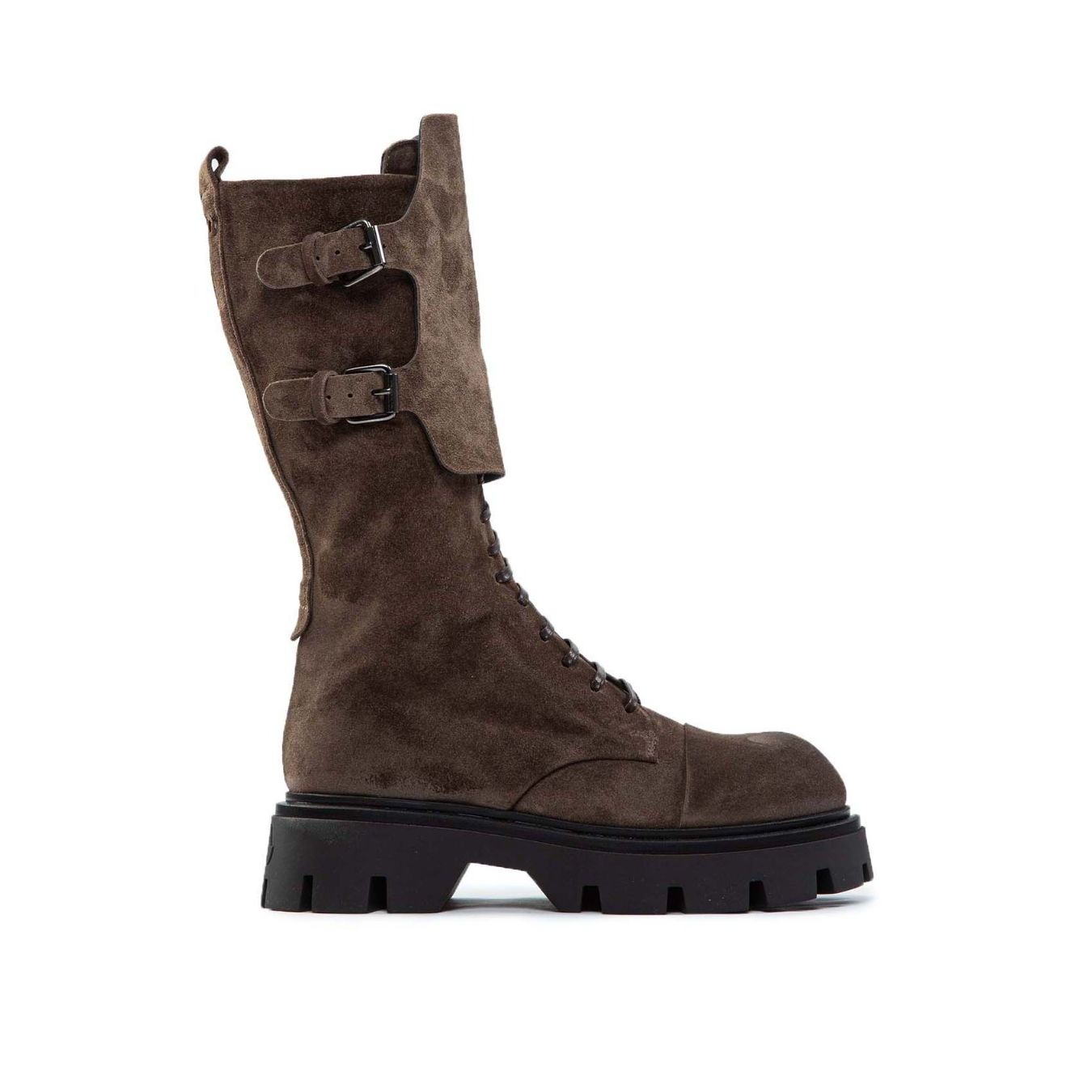 stivali anfibi in pelle fango