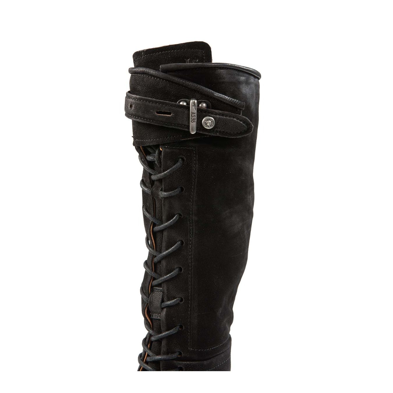 stivali EASY in pelle nera fibbia