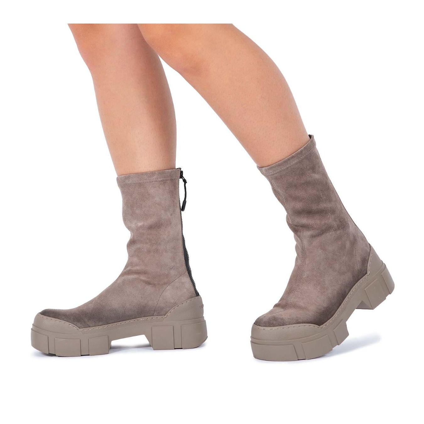 stivali in nubuck taupe