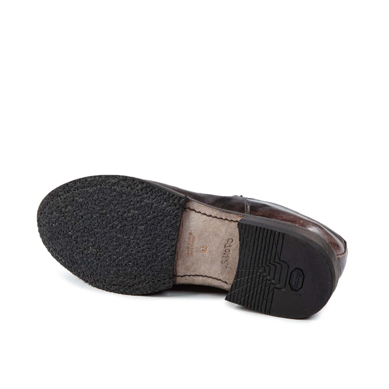 stringata HORSE in pelle marrone suola