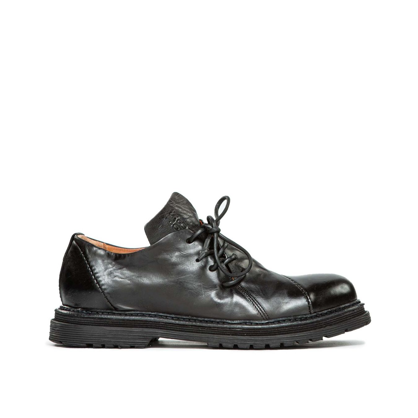 A.S.98 stringate STATIC con lacci laterali in pelle nera