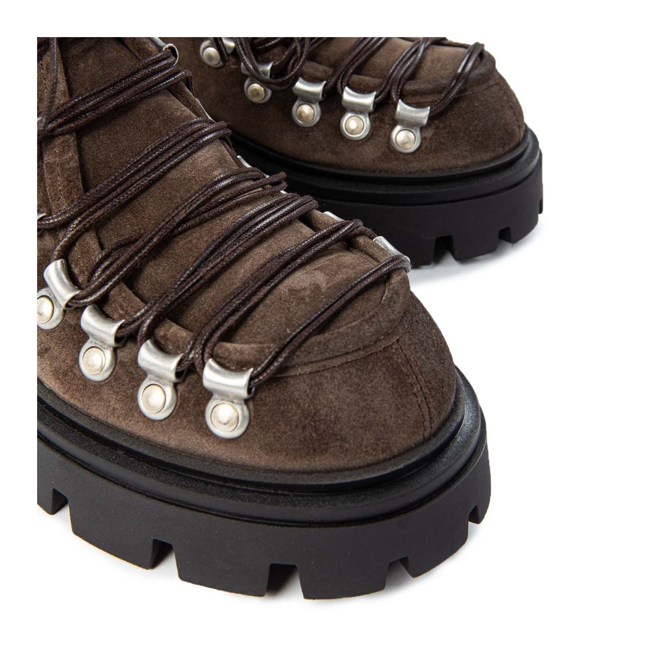 stringata PEDULA in camoscio fango lacci