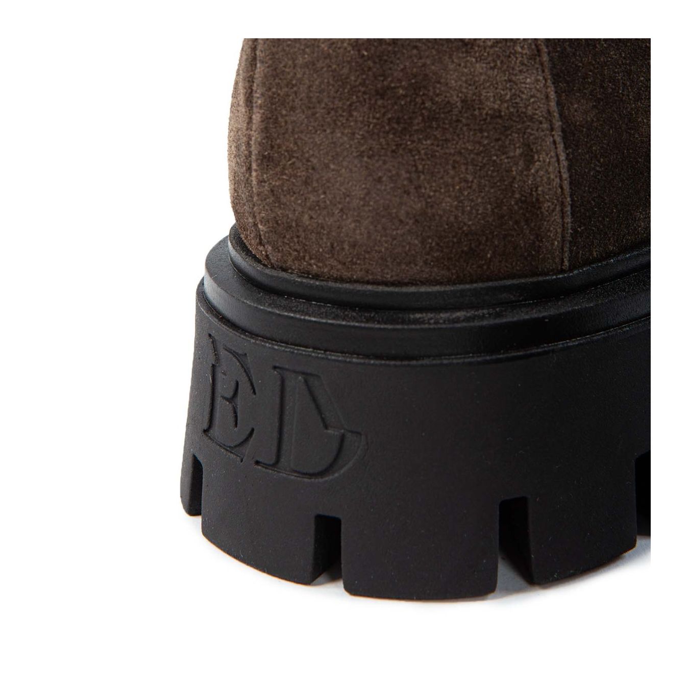 stringata PEDULA in camoscio fango logo