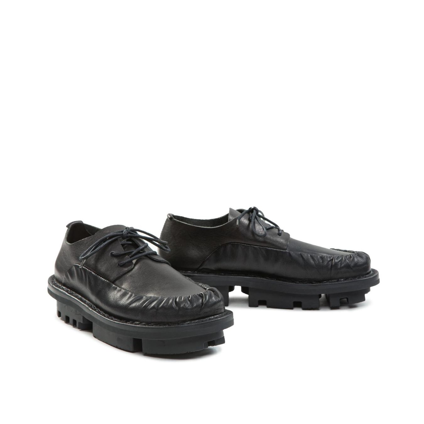 stringate SIEVE in pelle nera  donna