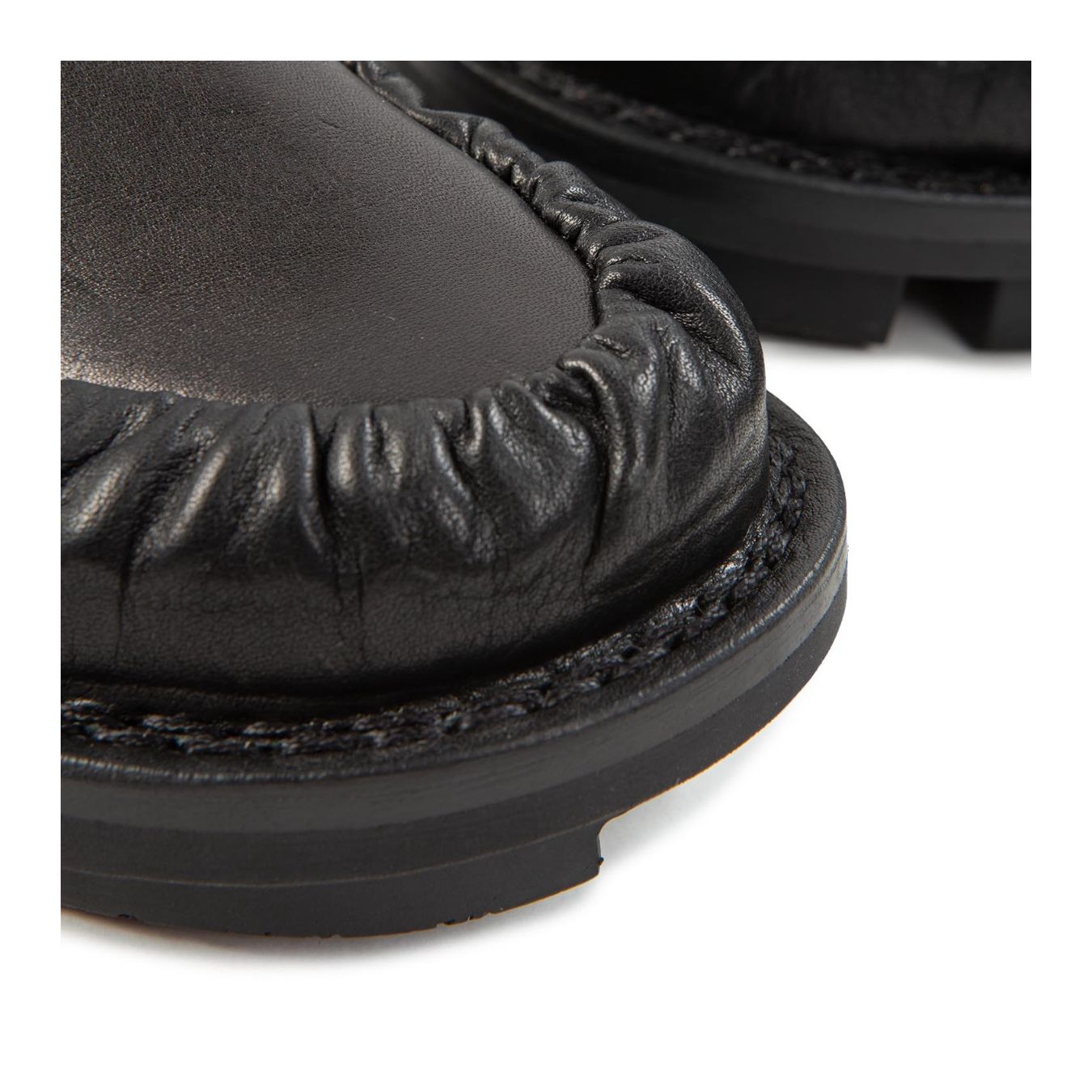 stringate SIEVE in pelle nera  punta