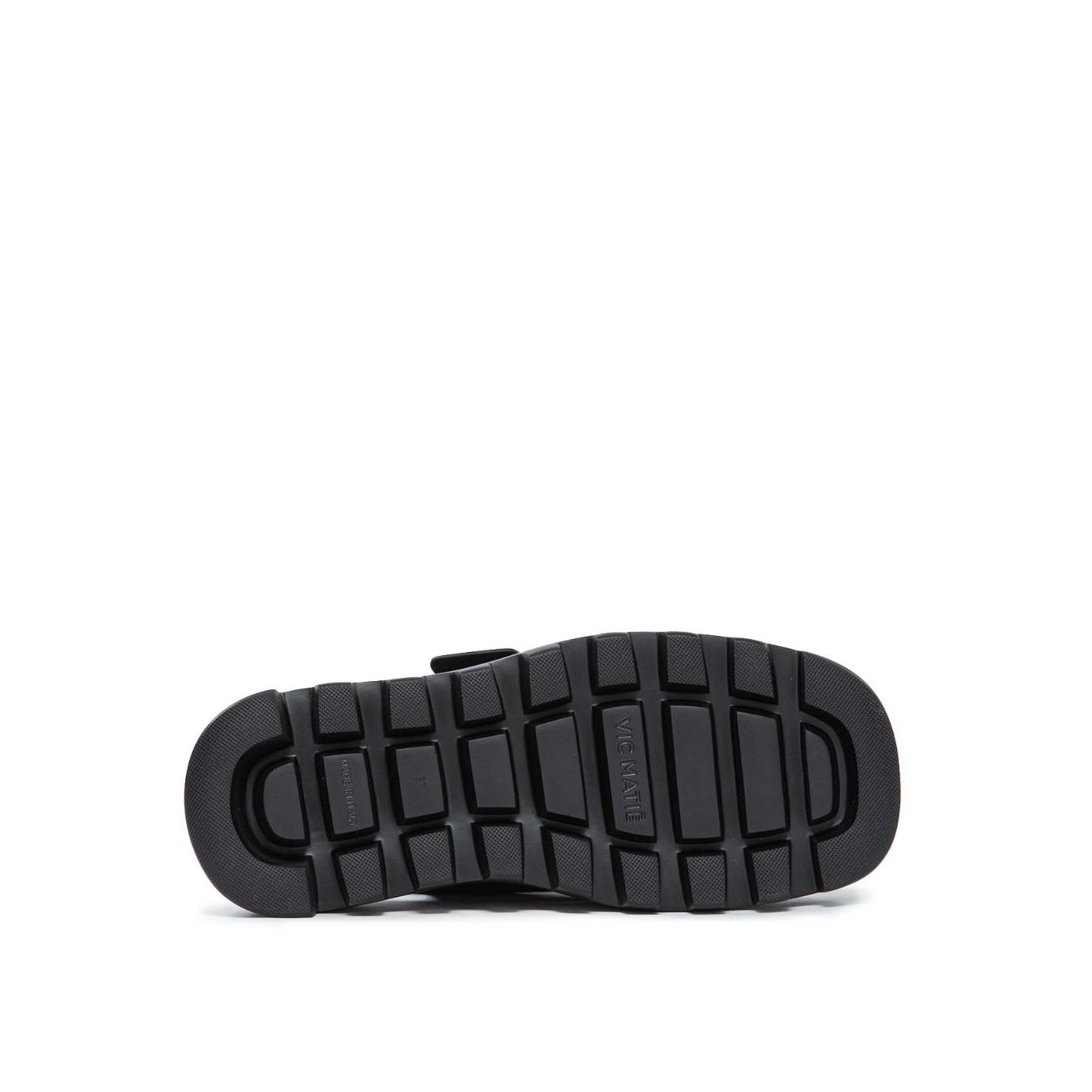 sandalo nero stretch suola platform