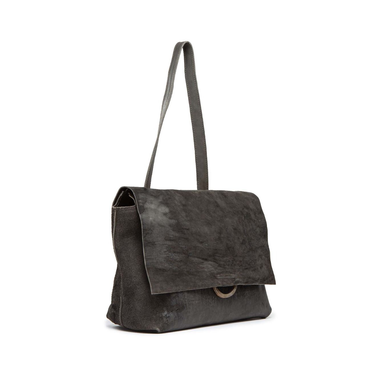 tagliovivo cartella SHOULDER L in pelle grigia borsa donna