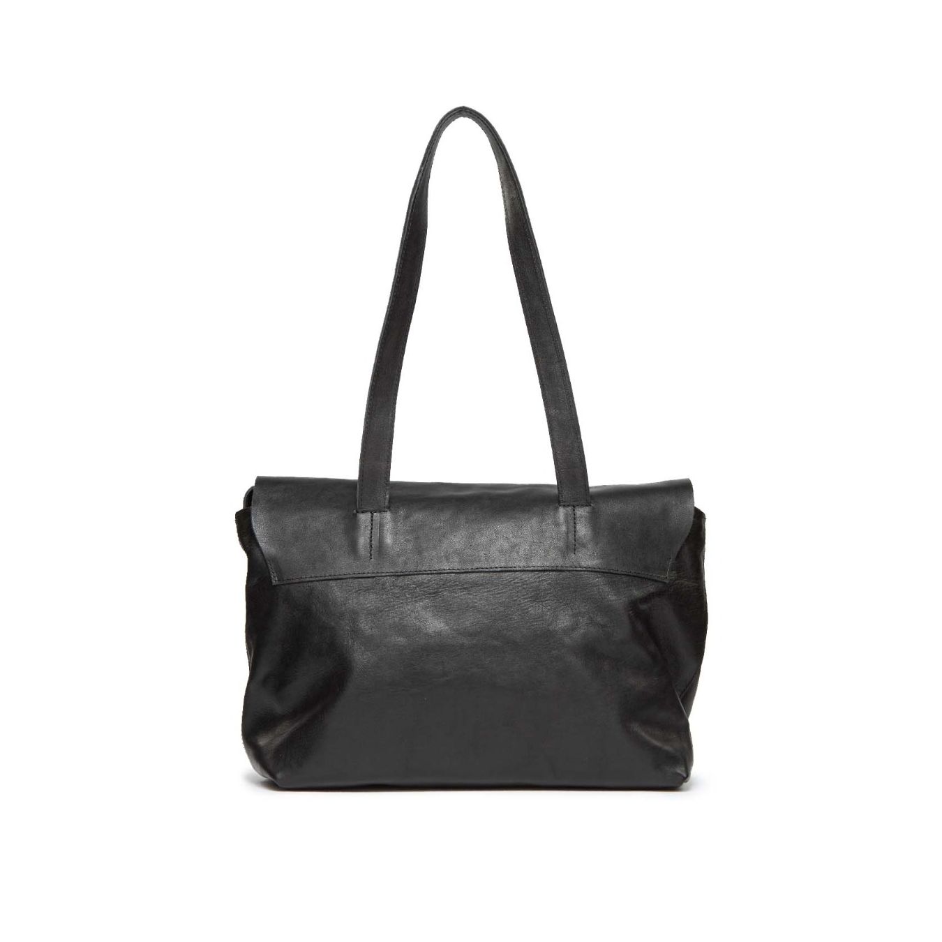 TAGLIOVIVO cartella SHOULDER L SOFT in pelle nera dietro