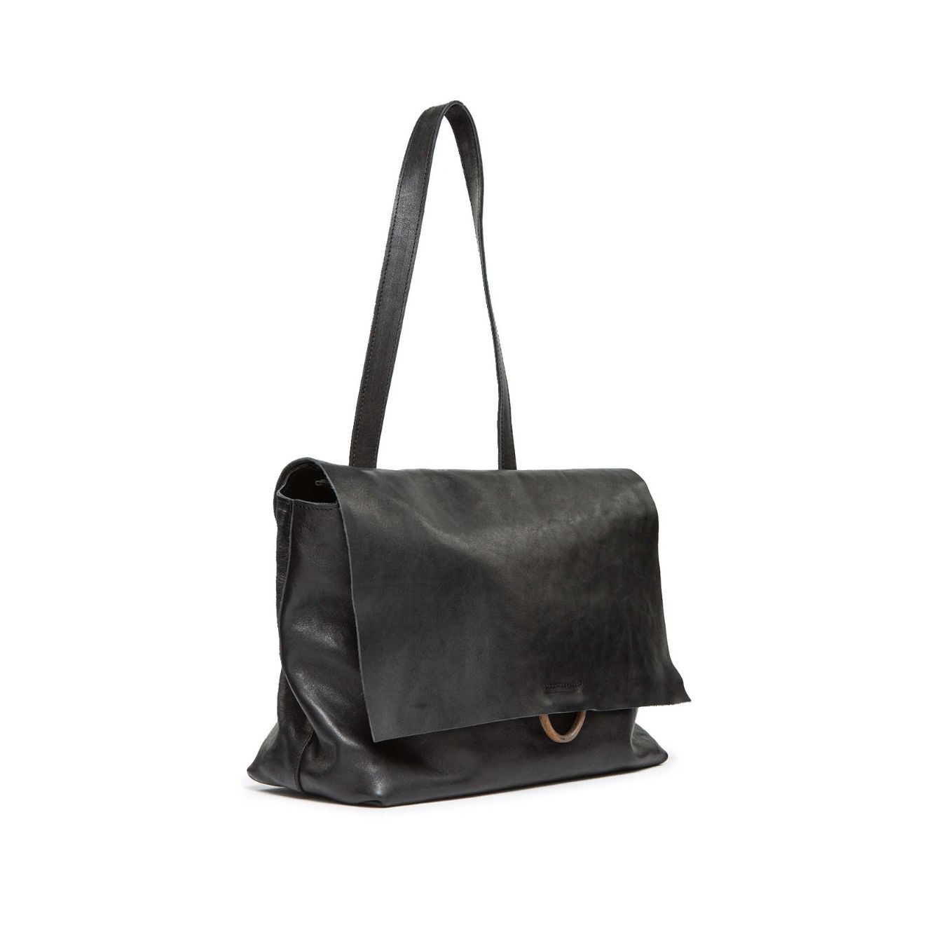 TAGLIOVIVO cartella SHOULDER L SOFT in pelle nera chiusa