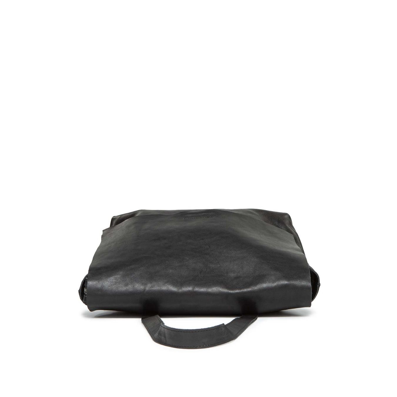 TAGLIOVIVO cartella SHOULDER L SOFT in pelle nera sopra