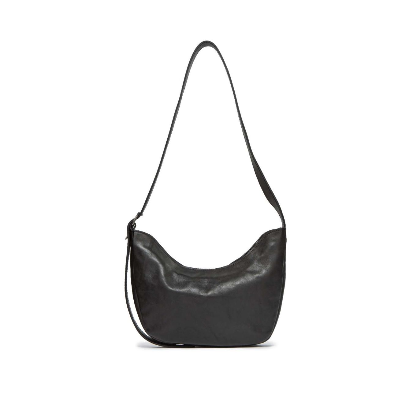 tagliovivo monospalla 90'S in pelle nera horse black