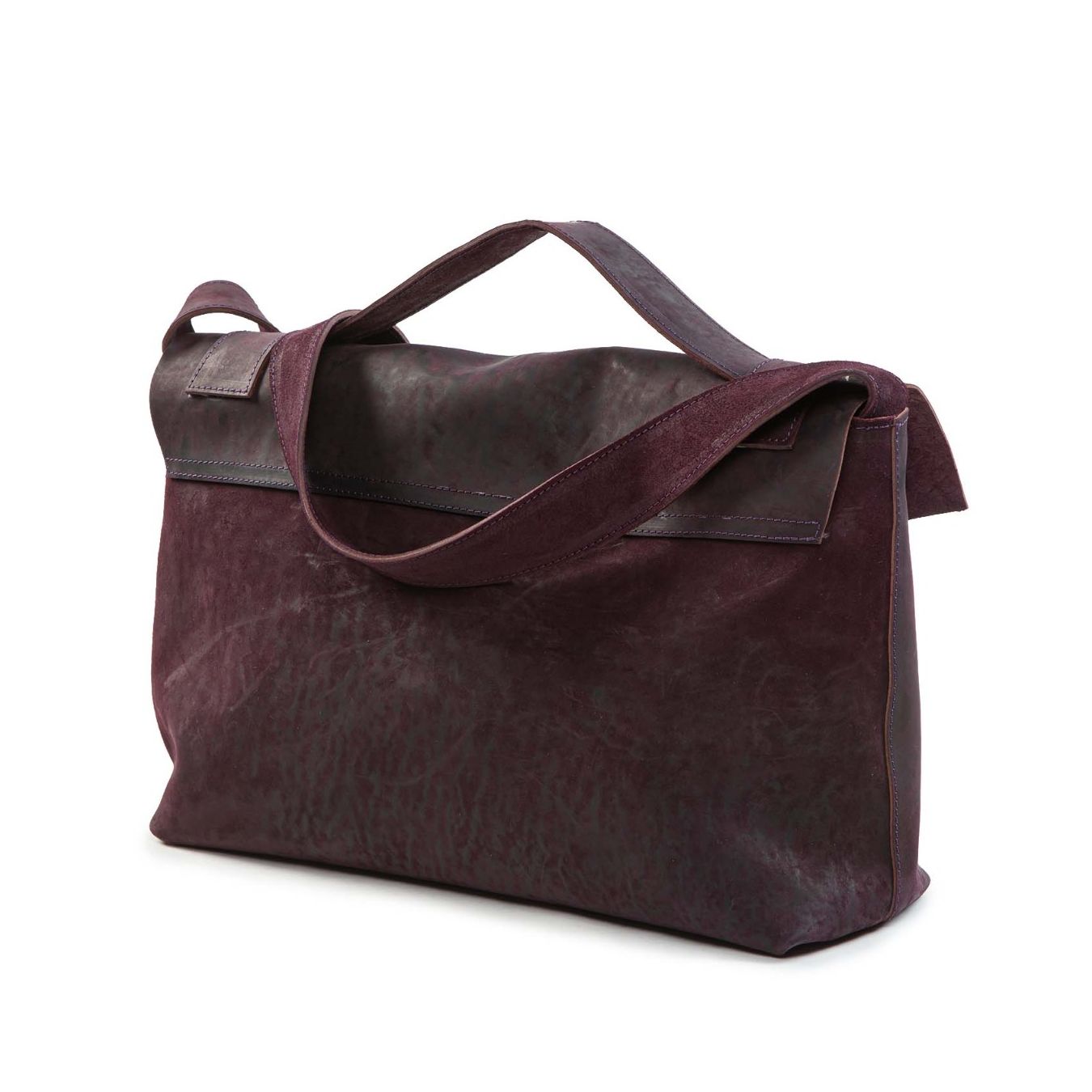 shopper DOCTOR HANDBAG in pelle viola dietro