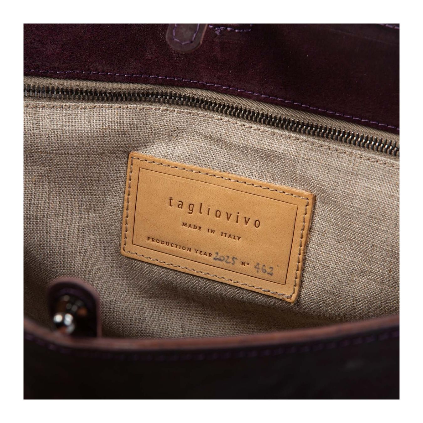 shopper DOCTOR HANDBAG in pelle viola logo