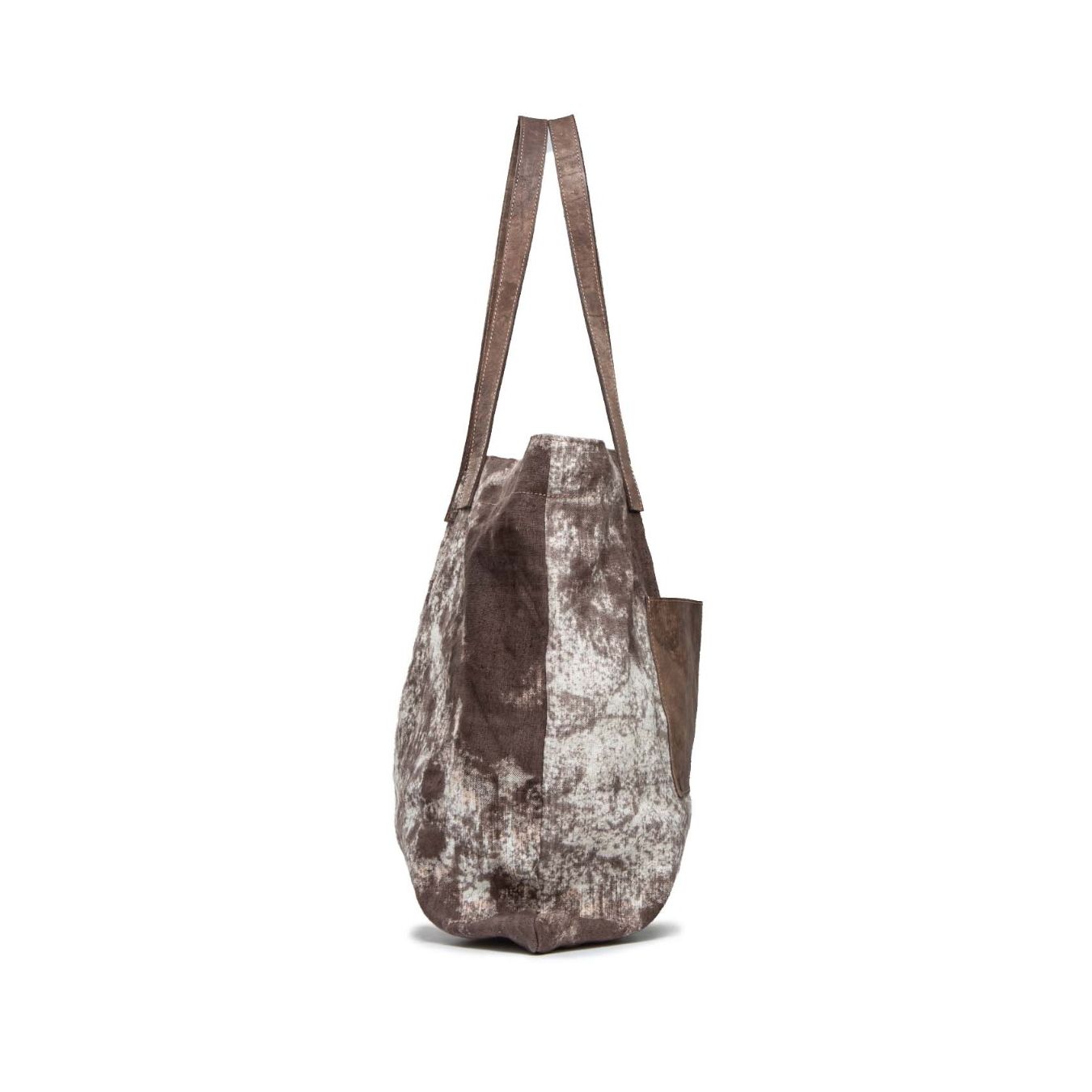 tagliovivo shopper HEMP in tessuto marrone borsa a spalla