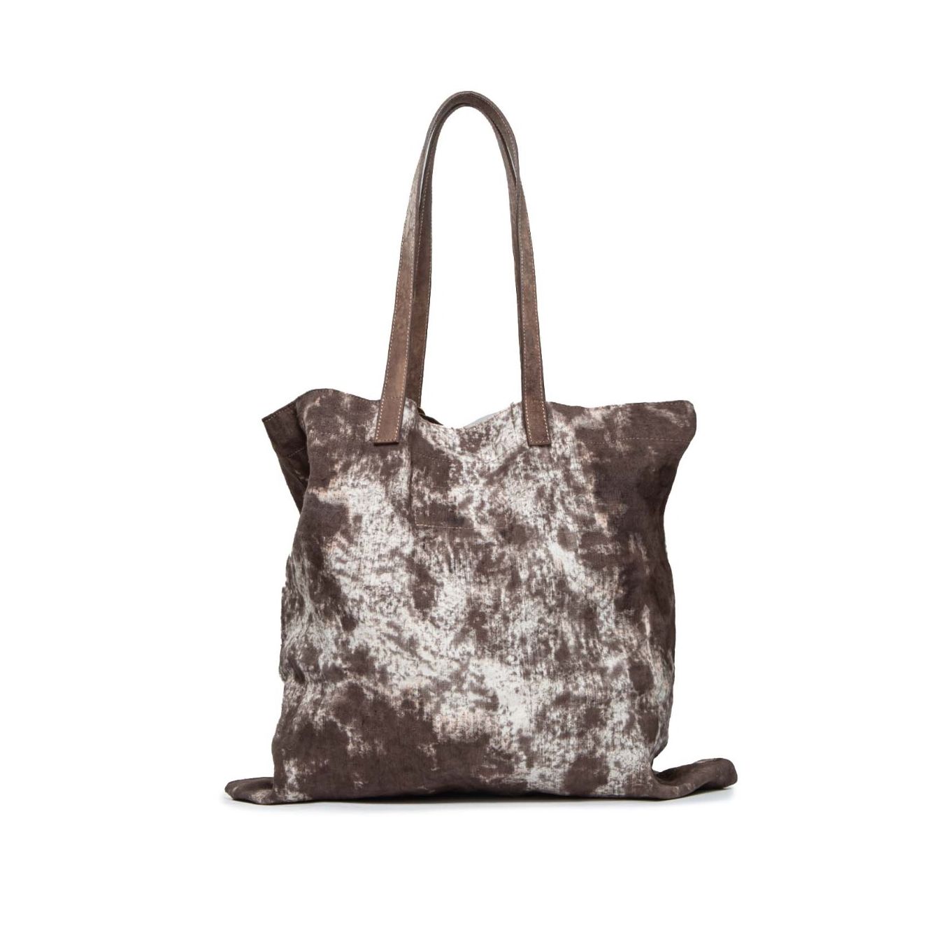 tagliovivo shopper HEMP in tessuto marrone dietro