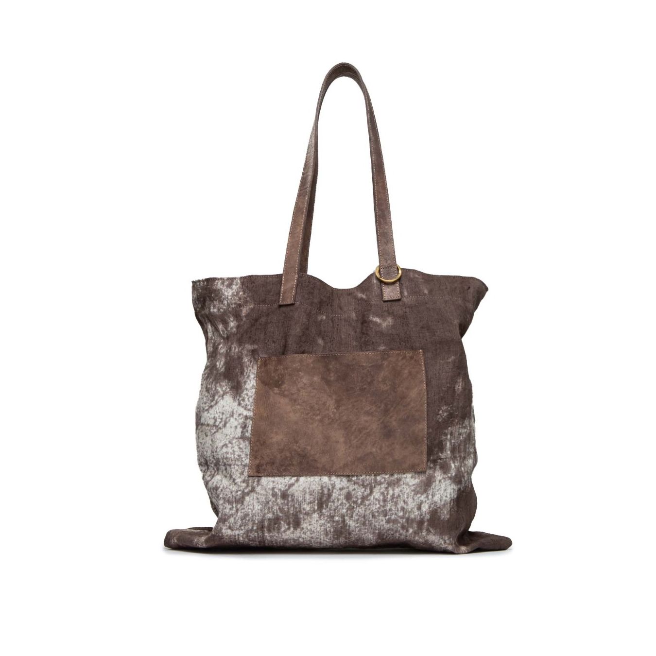 tagliovivo shopper HEMP in tessuto marrone 