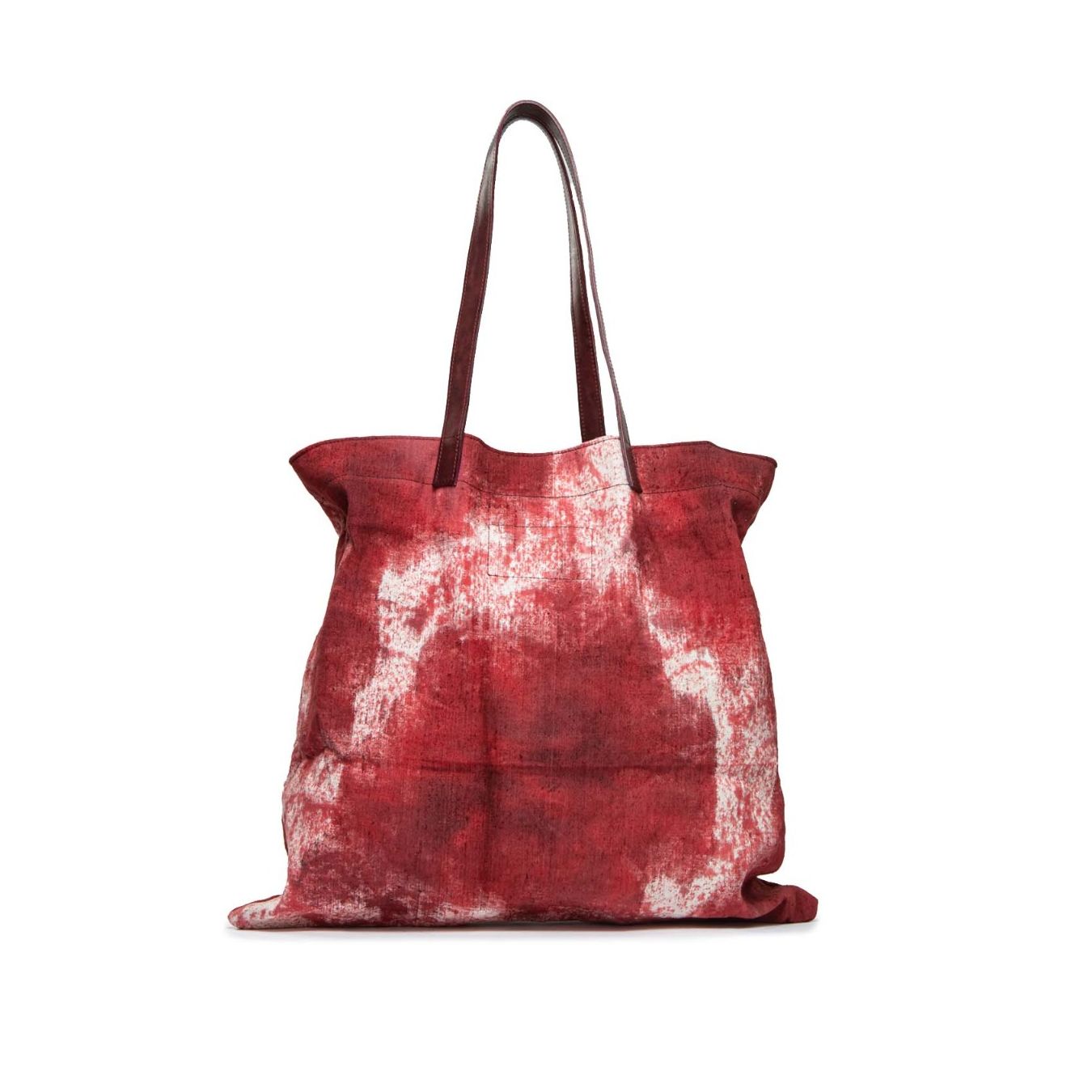 tagliovivo shopper HEMP in tessuto rosso dietro