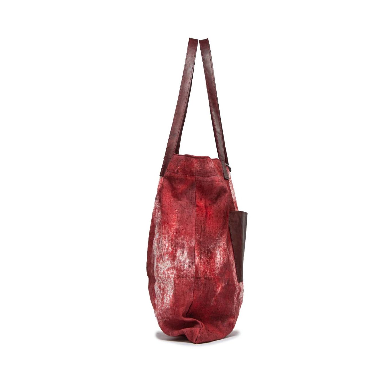 tagliovivo shopper HEMP in tessuto rosso manici a spalla