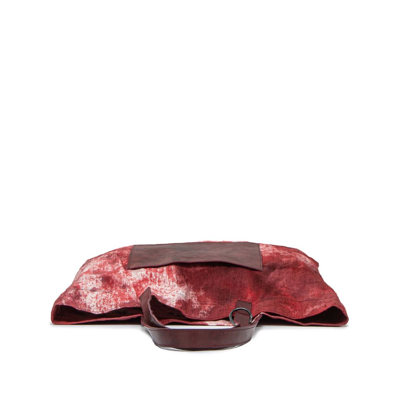 tagliovivo shopper HEMP in tessuto rosso chiusa