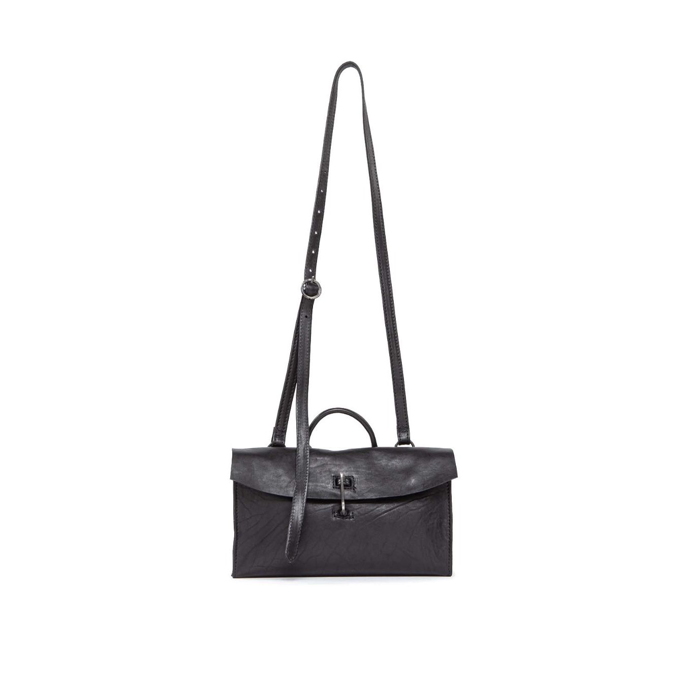 borsa a tracolla in pelle nera