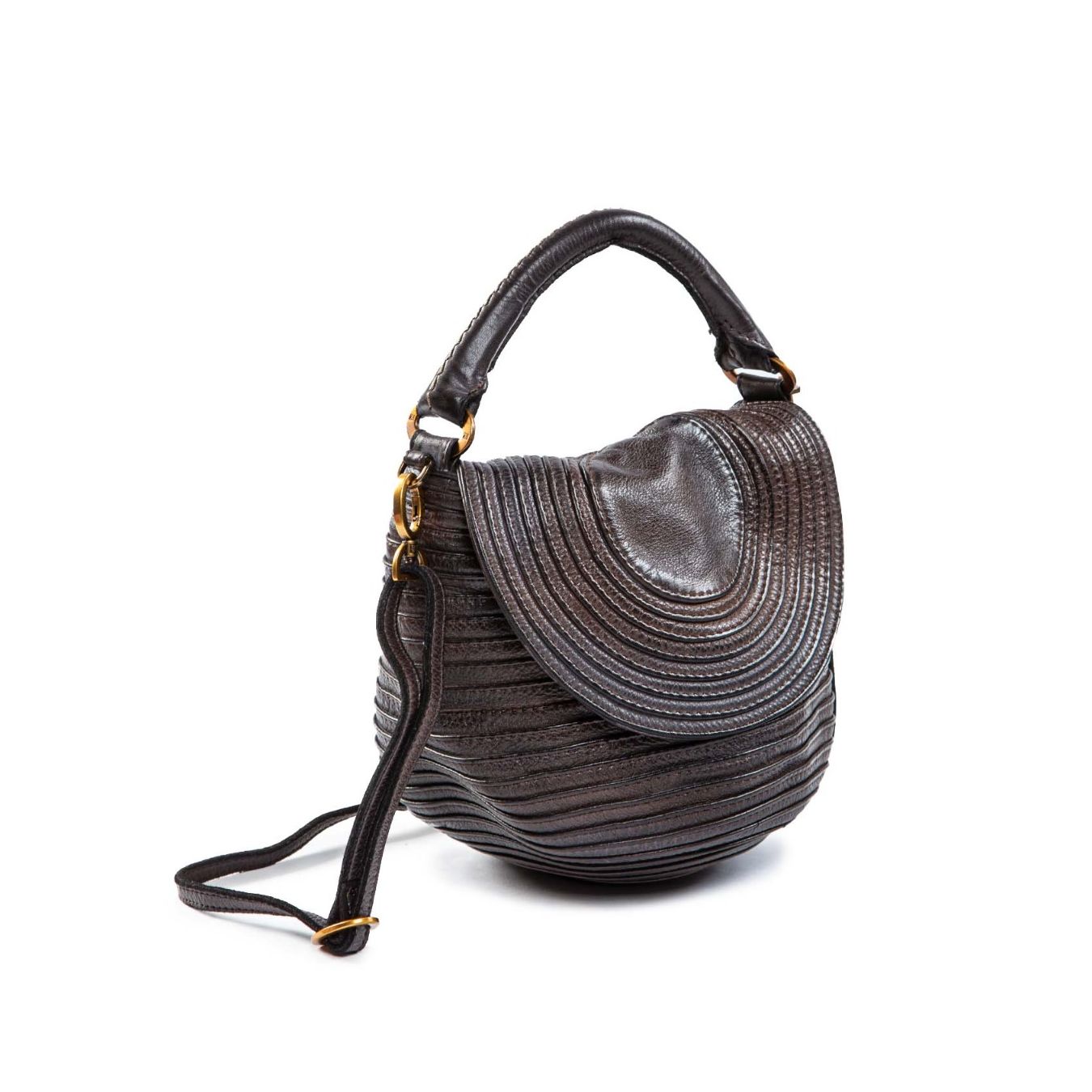 majo tracolla in pelle extracioccolato