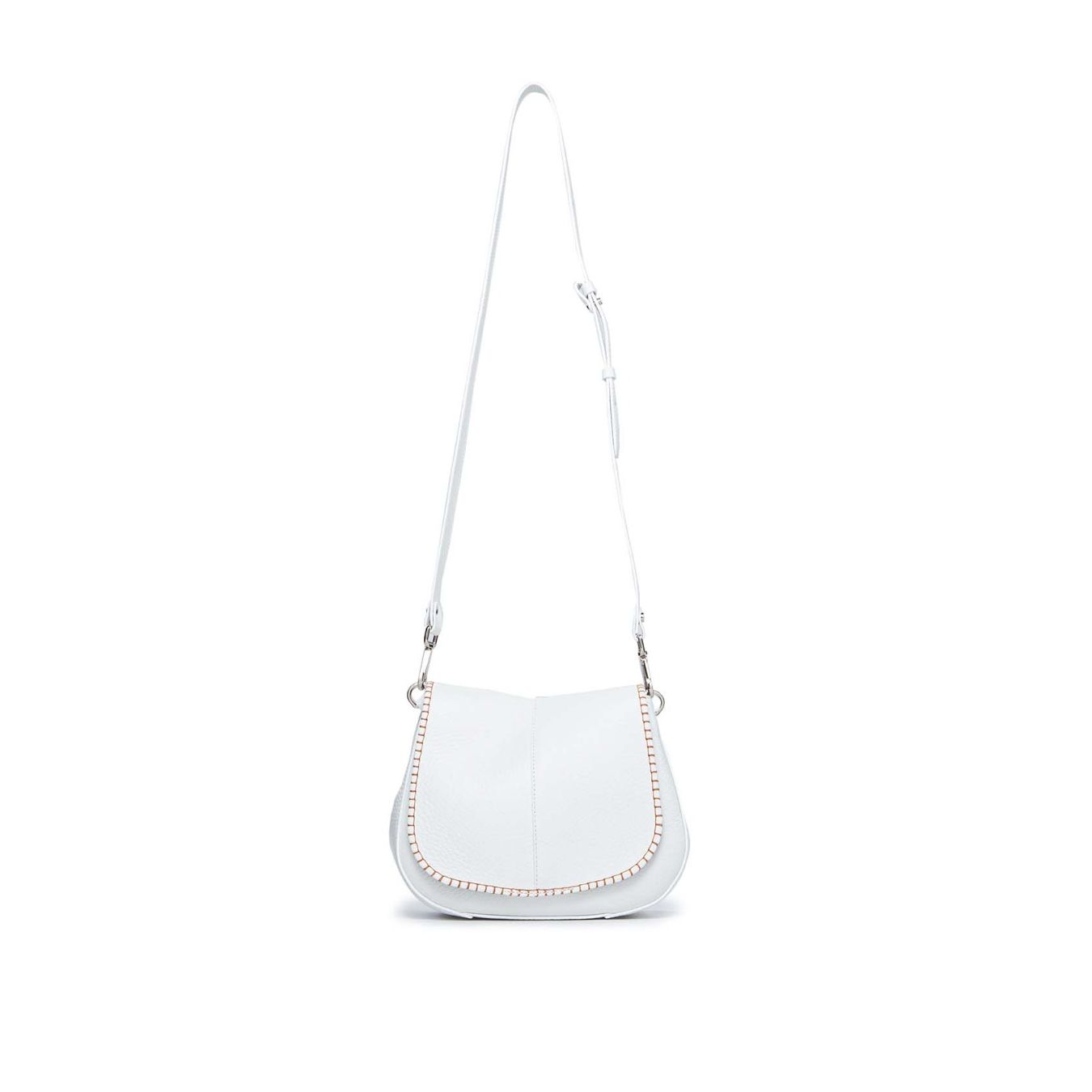 borsa in pelle martellata bianca chiarini