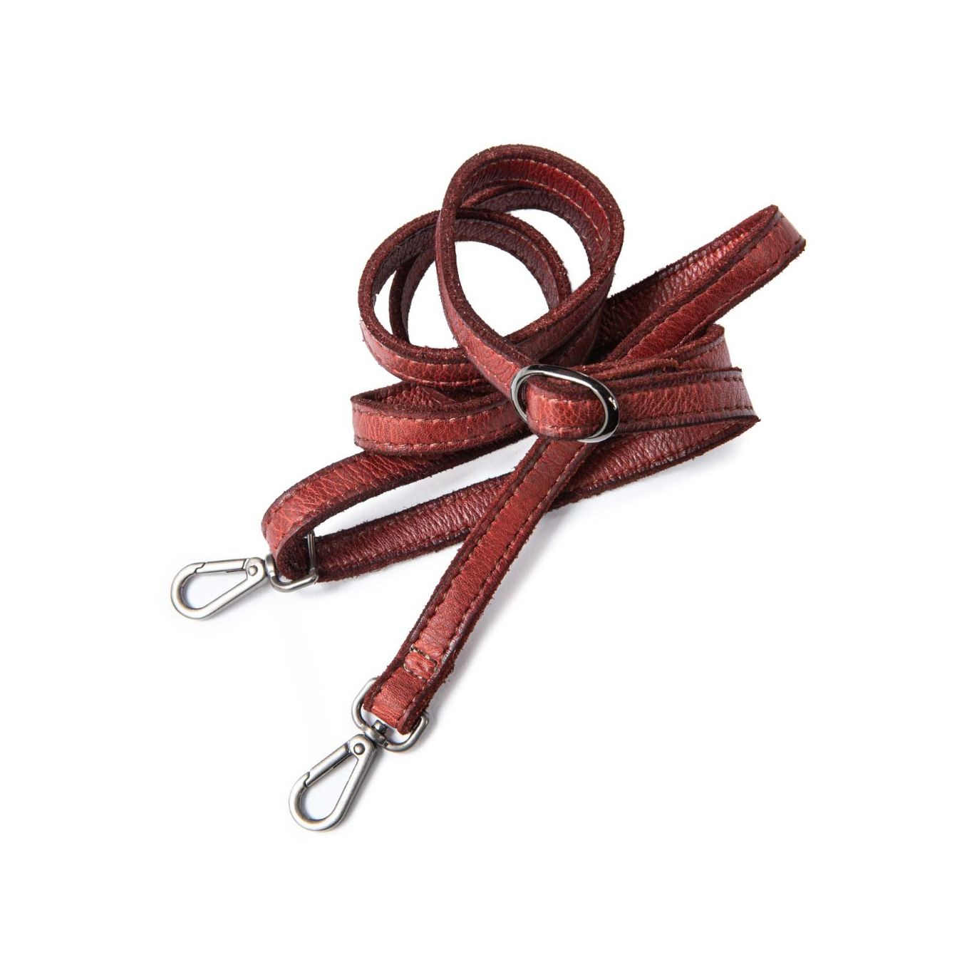 tracolla pelle rosso borgogna