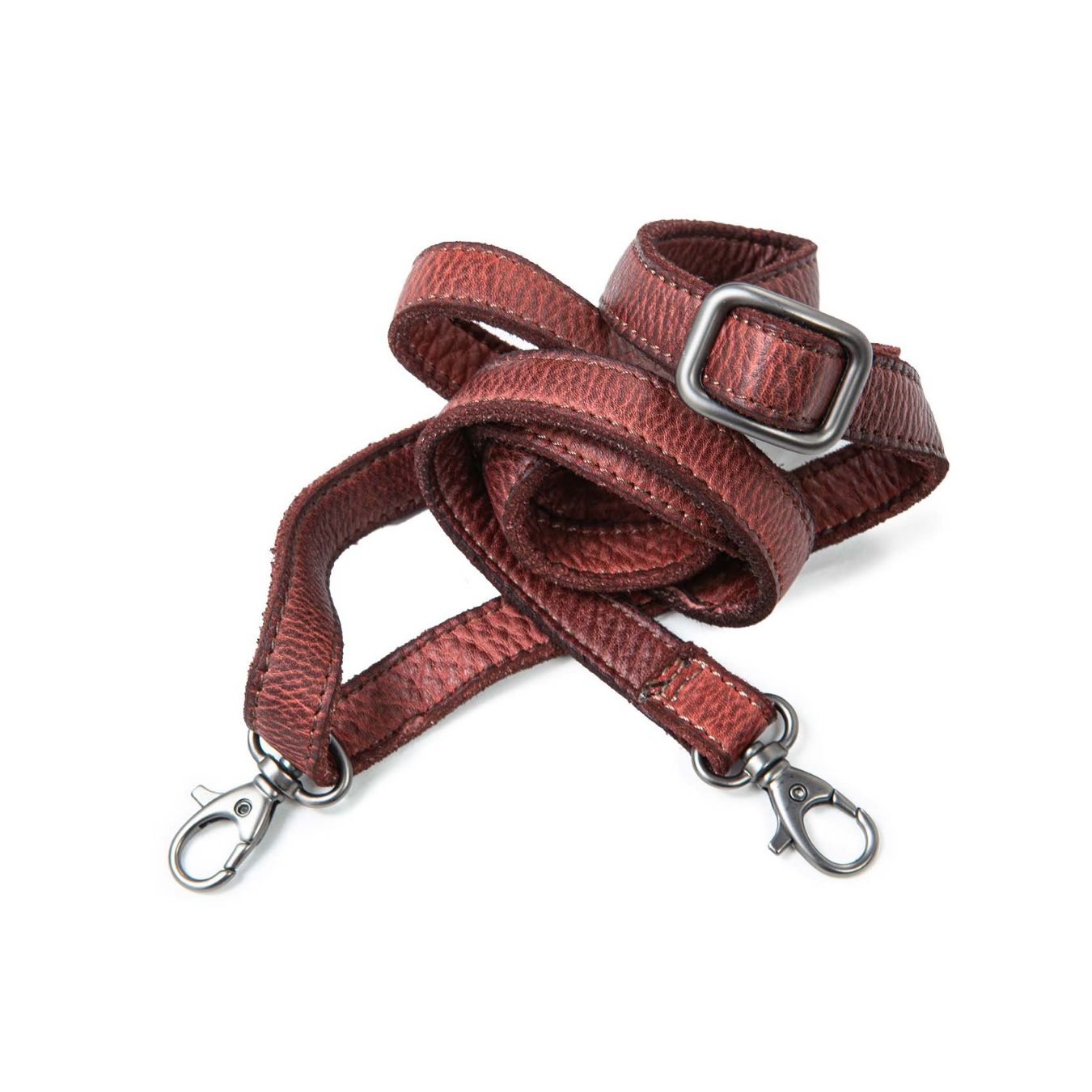 tracolla in pelle rossa