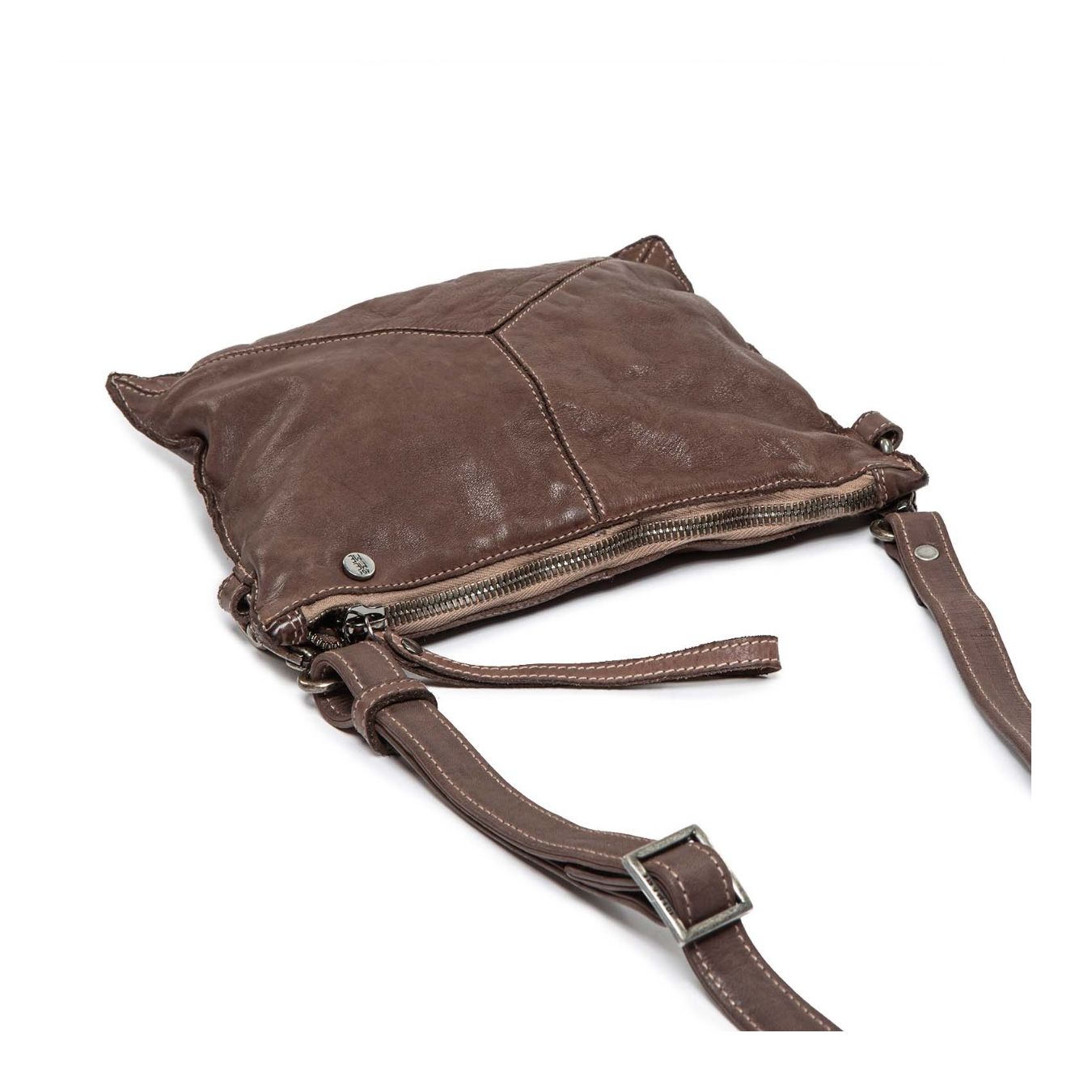 tracolla TRILLY in pelle dark taupe 101 meme