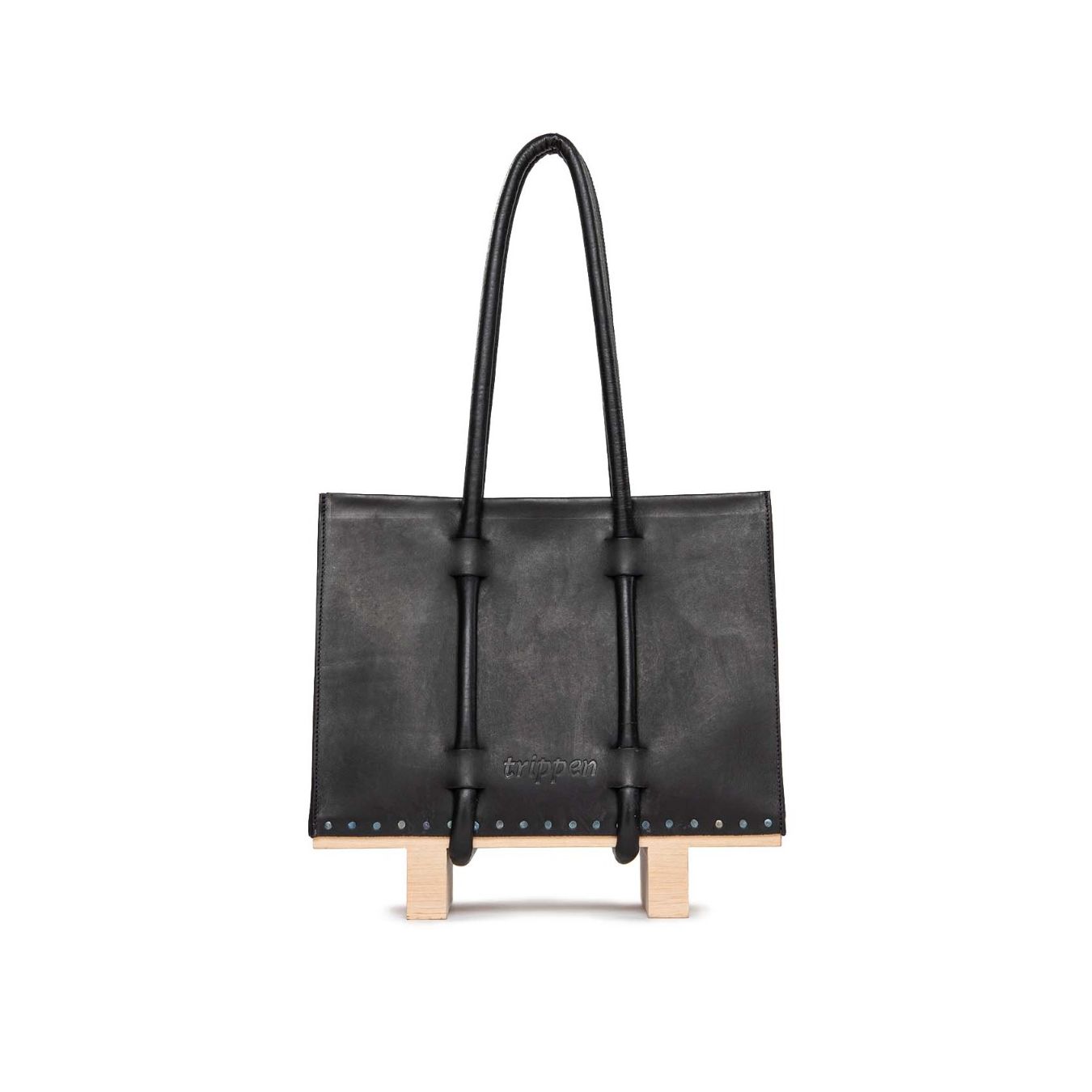 Trippen Shopper Fondo Legno Nero H-Bag B