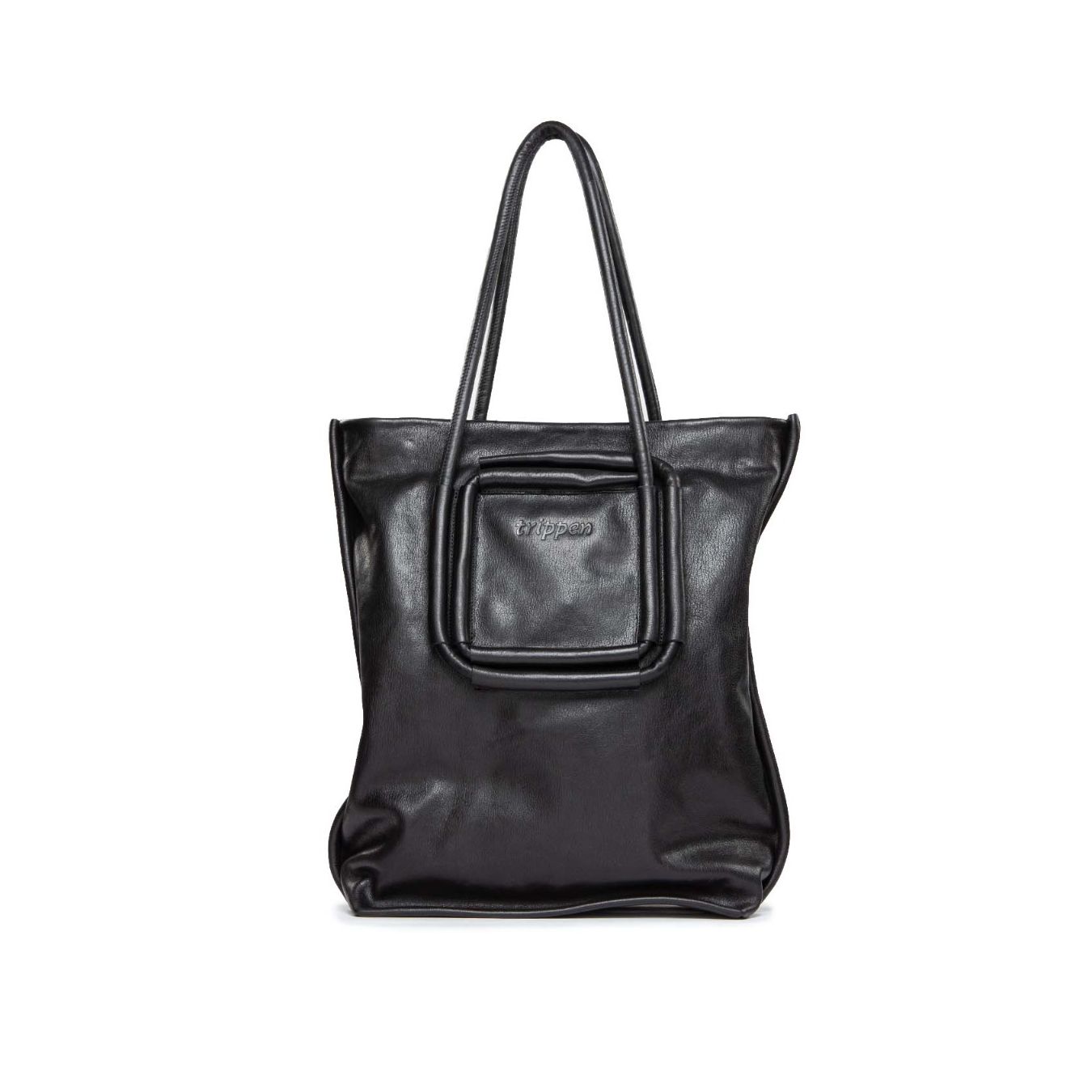 Trippen Shopper Manici Inserto Tubolare Nero SQ-Bag B